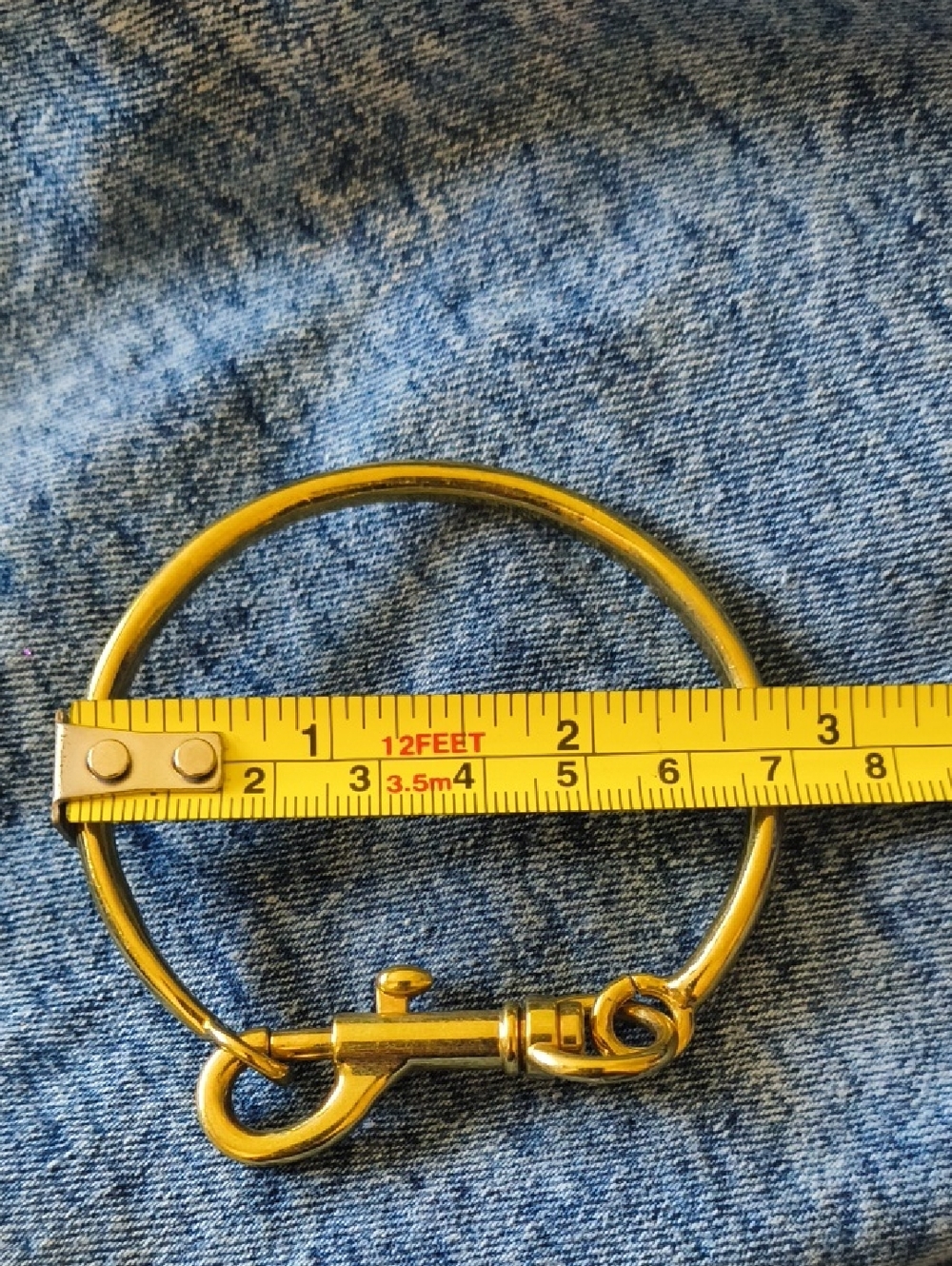 Rebecca Minkoff Brass hook hinge bracelet with shackle clasp NWOT - Picture 6 of 6